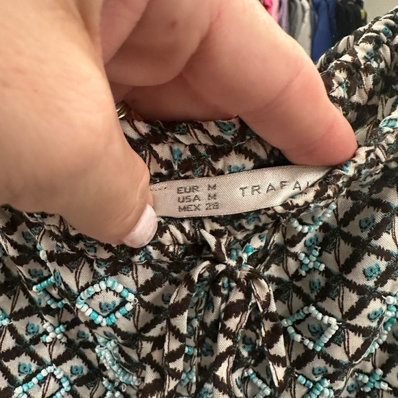 Zara Stylish Blue Patterned Women's Shorts - Picture 6 of 8